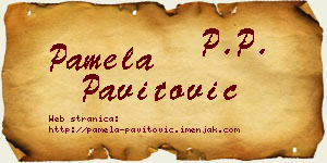 Pamela Pavitović vizit kartica